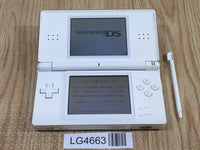 LG4663 Plz Read Item Condi Nintendo DS Lite Crystal White Console Japan