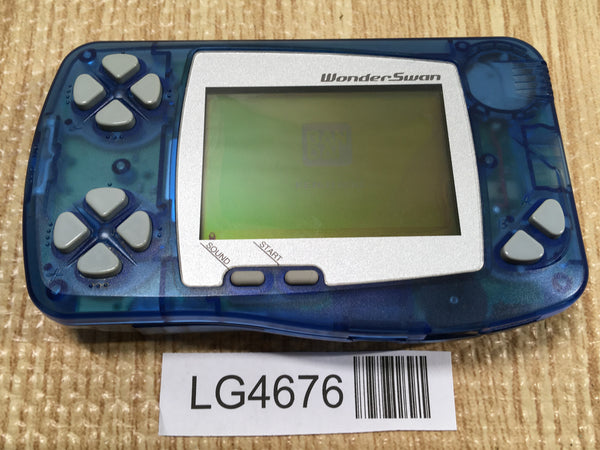 LG4676 Plz Read Item Condi Wonder Swan Skeleton Blue Bandai Console Japan