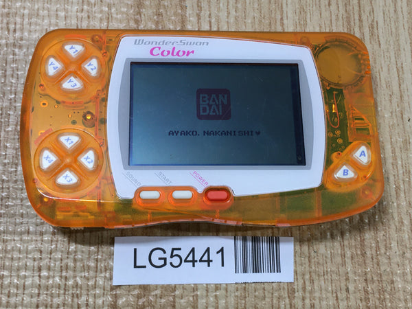 LG5441 Wonder Swan Color Crystal Orange Bandai Console Japan