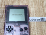 LG5559 Tested Working - GameBoy Pocket Clear Purple Game Boy Console Japan