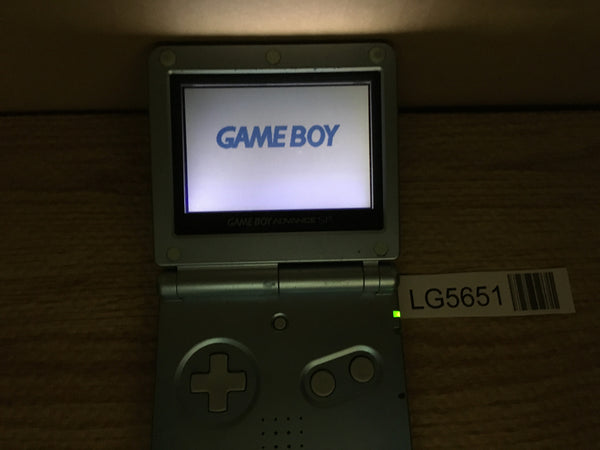 LG5651 With Defects - GameBoy Advance SP Pearl Blue Game Boy Console Japan