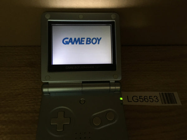 LG5653 With Defects - GameBoy Advance SP Pearl Blue Game Boy Console Japan