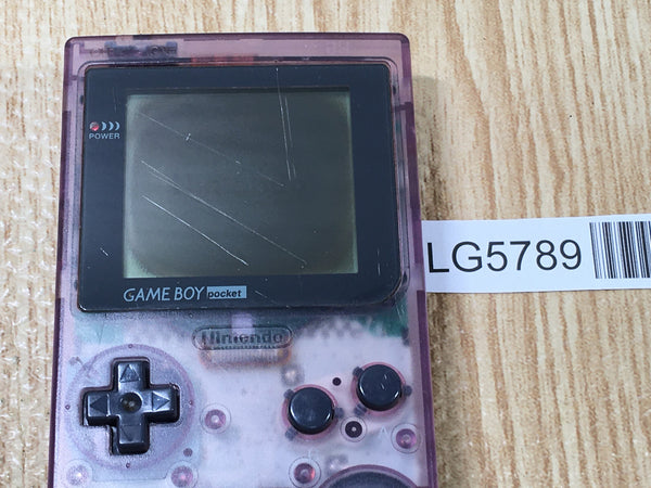 LG5789 With Defects - GameBoy Pocket Clear Purple Game Boy Console Japan