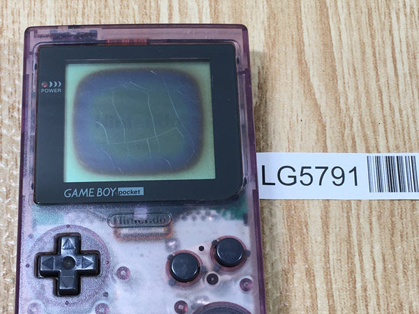 LG5791 With Defects - GameBoy Pocket Clear Purple Game Boy Console Japan