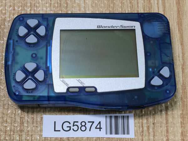 LG5874 With Defects - Wonder Swan Skeleton Blue Bandai Console Japan