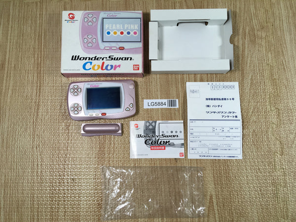 LG5884 Tested Working - Wonder Swan Color Pearl Pink Console BOXED Bandai Japan