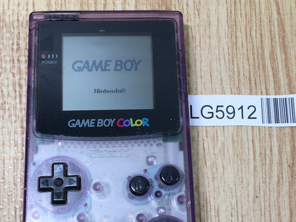 LG5912 Tested Working - GameBoy Color Clear Purple Game Boy Console Japan