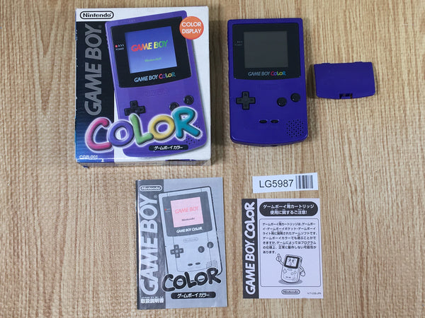 LG5987 Tested Working - GameBoy Color Purple Game Boy BOXED Console Japan