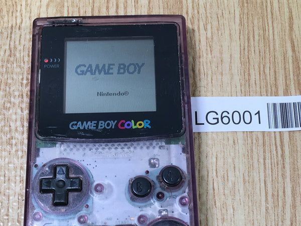 LG6001 With Defects - GameBoy Color Clear Purple Game Boy Console Japan