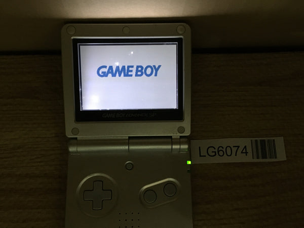 LG6074 With Defects - GameBoy Advance SP Platinum Silver Game Boy Console Japan