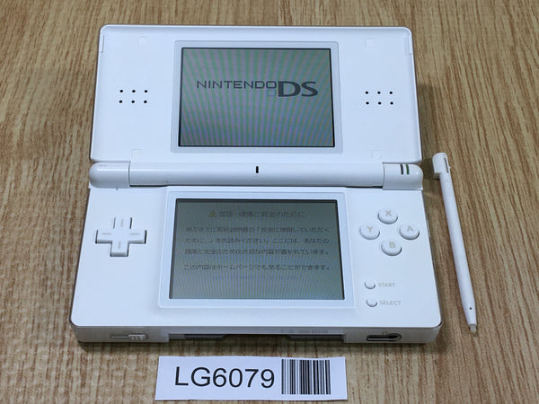LG6079 Tested Working - Nintendo DS Lite Crystal White Console Japan