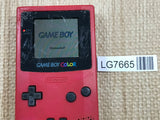 LG7665 With Defects - GameBoy Color Red Console Nintendo Japan