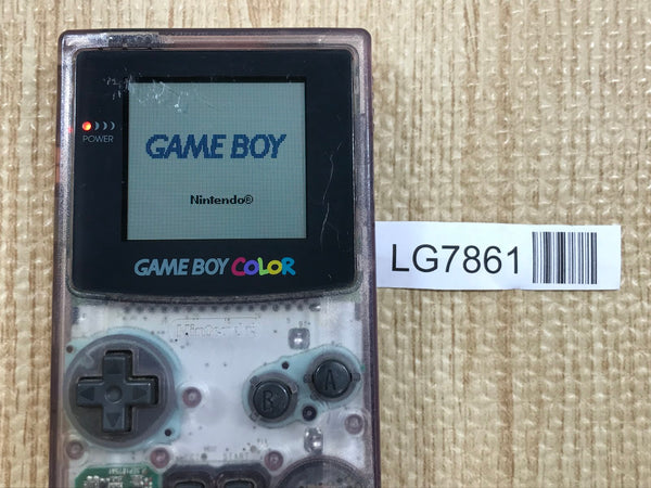 GameBoy Color Clear Purple Console Nintendo Japan - Tested Working