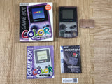 GameBoy Color Clear Purple Console Boxed Nintendo Japan - Tested Working LG9228