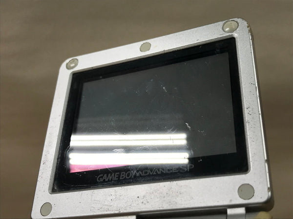 GameBoy Advance SP Platinum Silver Console Japan - Tested Working
