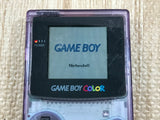 GameBoy Color Clear Purple Console Boxed Nintendo Japan - Tested Working LG9748