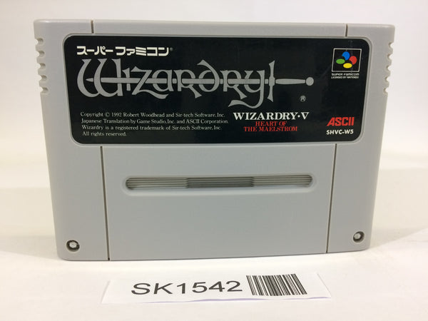 SK1542 Wizardry V 5 SNES Super Famicom Japan