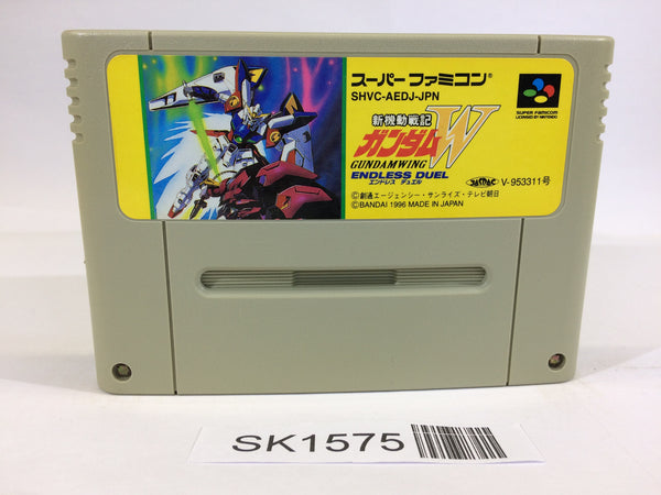 SK1575 Shin Kidou Senki Gundam W Wing Endless Duel SNES Super Famicom Japan