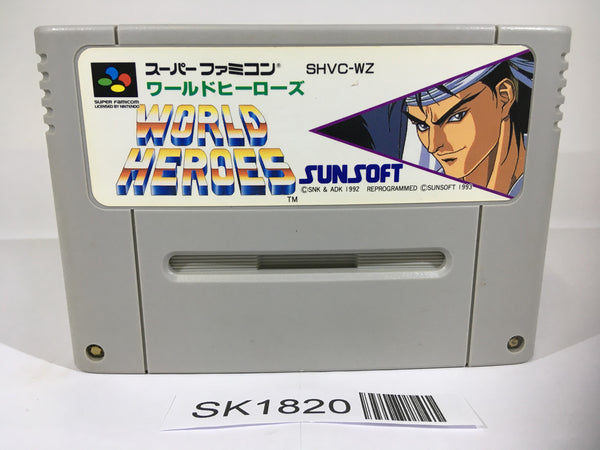 SK1820 World Heroes SNES Super Famicom Japan