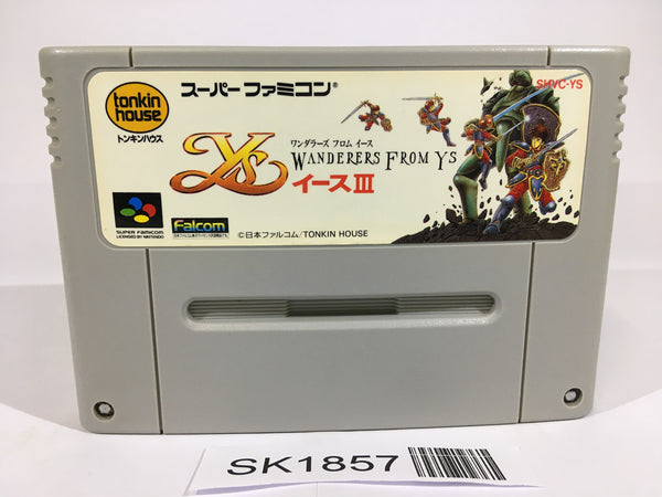 SK1857 Ys III 3 Wanderers from Ys SNES Super Famicom Japan