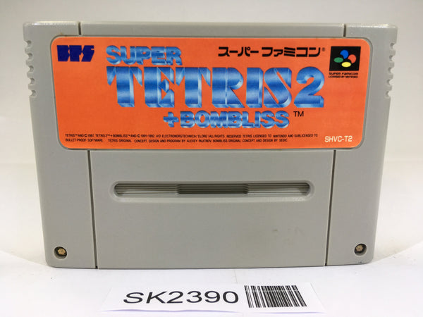 SK2390 Super Tetris 2 + Bombliss SNES Super Famicom Japan