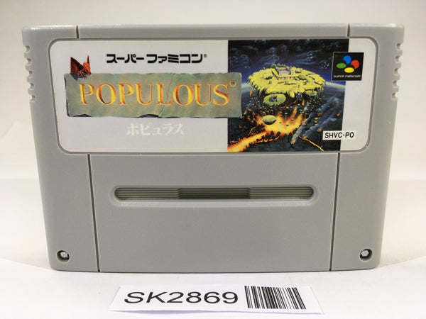 SK2869 Populous SNES Super Famicom Japan