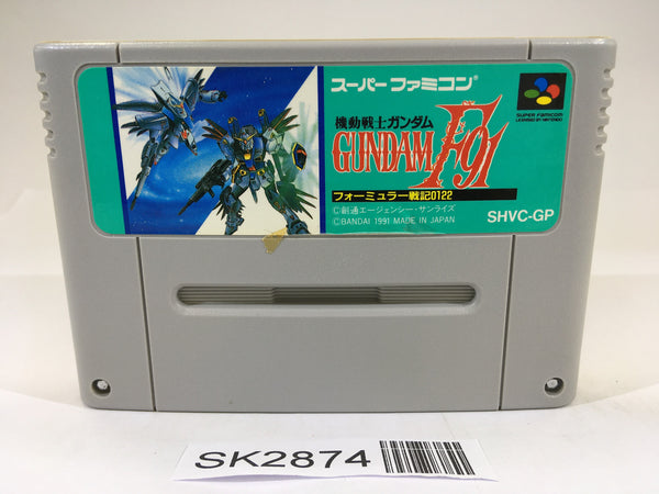 SK2874 Gundam F91 Formula Senki 0122 SNES Super Famicom Japan