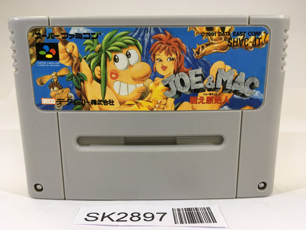 SK2897 Joe & Mac Tatakae Genshijin SNES Super Famicom Japan