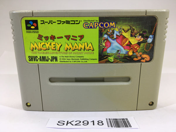 SK2918 Mickey Mania Mickey Mouse SNES Super Famicom Japan