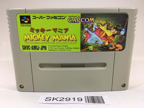 SK2919 Mickey Mania Mickey Mouse SNES Super Famicom Japan