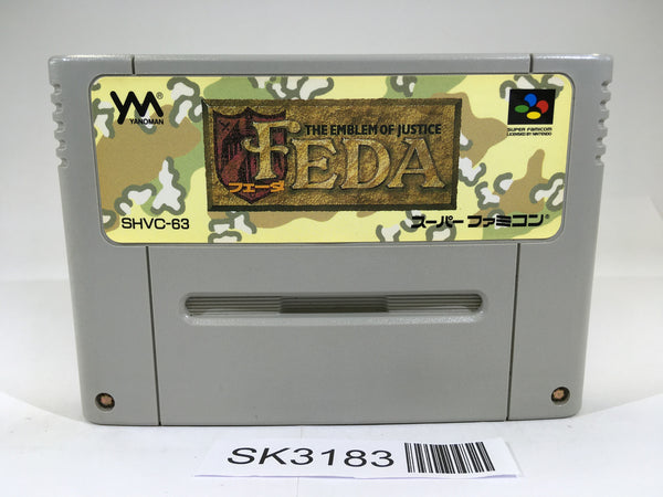 SK3183 Feda The Emblem Of Justice SNES Super Famicom Japan