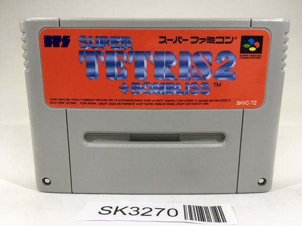 SK3270 Super Tetris 2 + Bombliss SNES Super Famicom Japan