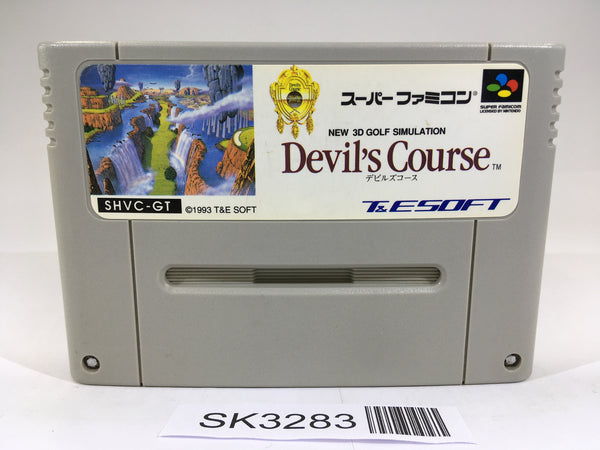 SK3283 New 3D Golf Simulation Devil's Course SNES Super Famicom Japan