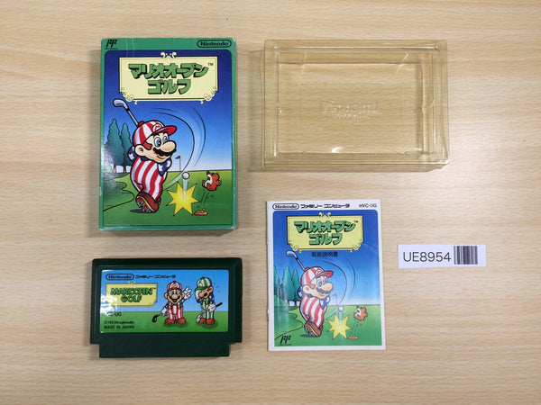 UE8954 Mario Open Golf BOXED NES Famicom Japan