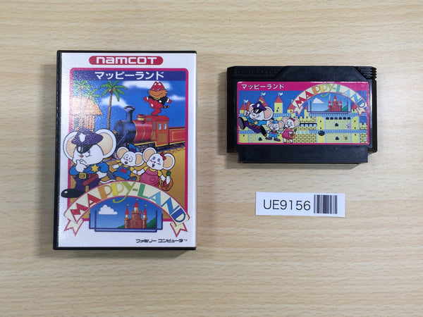 UE9156 Mappy Land BOXED NES Famicom Japan