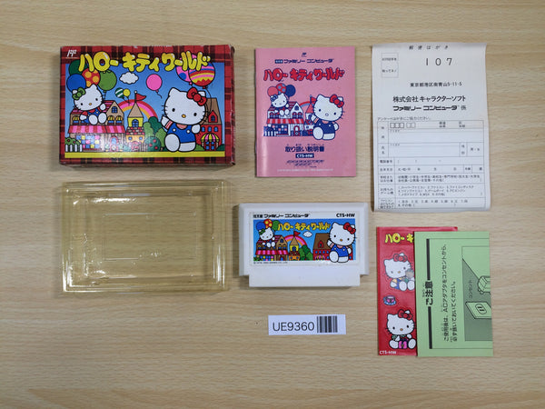 UE9360 Hello Kitty World BOXED NES Famicom Japan