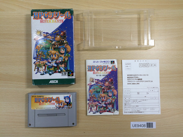 RPG Tsukuru Super Dante Maker BOXED SNES Super Famicom Japan