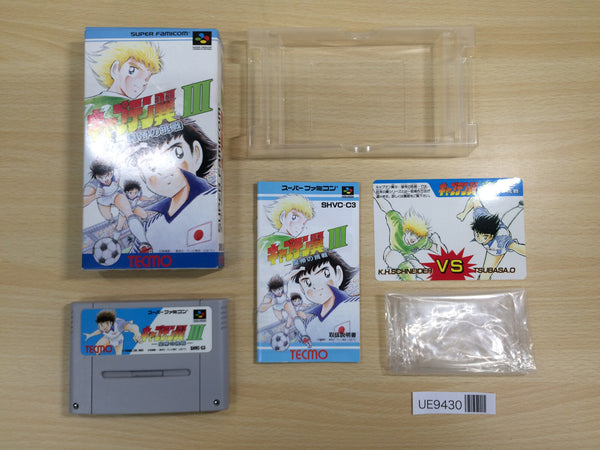 UE9430 Captain Tsubasa III 3 BOXED SNES Super Famicom Japan