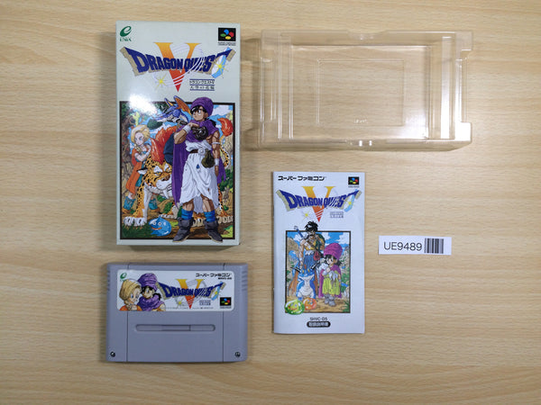UE9489 Dragon Quest V 5 BOXED SNES Super Famicom Japan