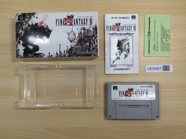 UE9497 Final Fantasy VI 6 BOXED SNES Super Famicom Japan