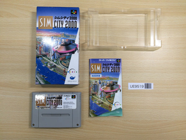 UE9519 Sim City 2000 BOXED SNES Super Famicom Japan