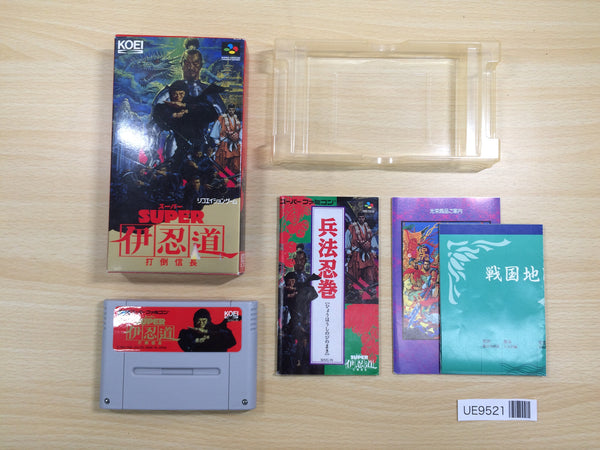 UE9521 Super Inindou Datou Nobunaga BOXED SNES Super Famicom Japan