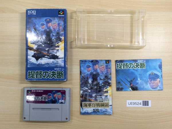 UE9524 P.T.O. PTO Teitoku no Ketsudan BOXED SNES Super Famicom Japan