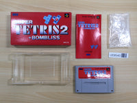 UE9540 Super Tetris 2 + Bombliss BOXED SNES Super Famicom Japan
