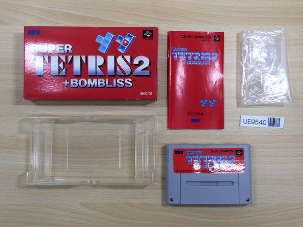UE9540 Super Tetris 2 + Bombliss BOXED SNES Super Famicom Japan