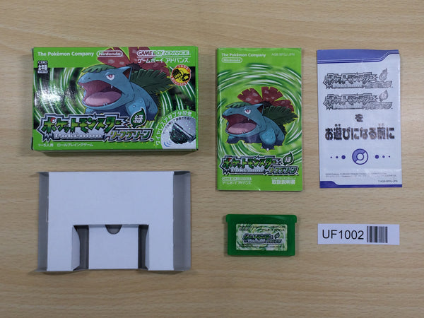 UF1002 Pokemon Leaf Green BOXED GameBoy Advance Japan