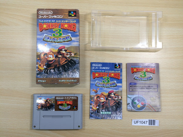 UF1047 Super Donkey Kong Country 3 BOXED SNES Super Famicom Japan