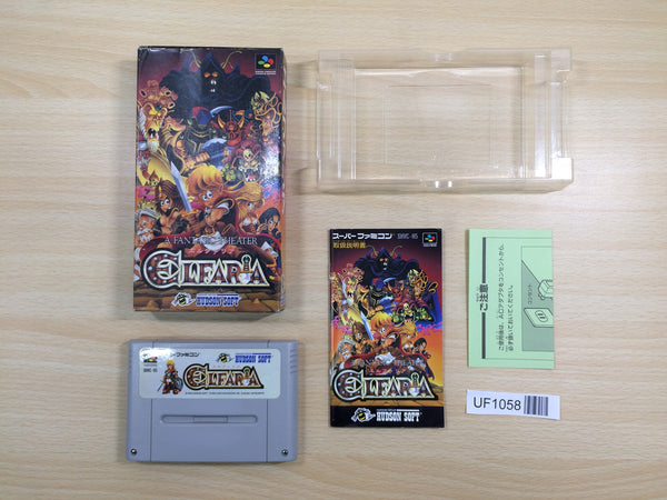 UF1058 Elfaria A Fantastic Theater BOXED SNES Super Famicom Japan
