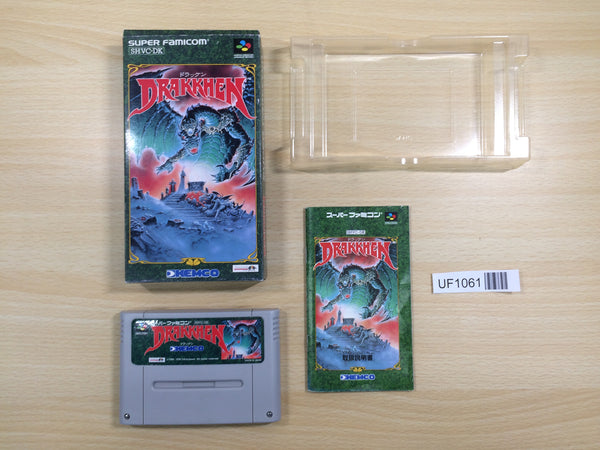 UF1061 Drakkhen BOXED SNES Super Famicom Japan