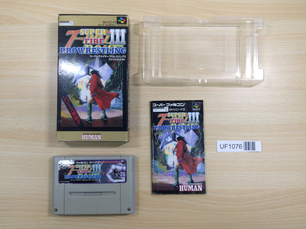 UF1076 Super Fire Pro Wrestling 3 Final Bout BOXED SNES Super Famicom Japan